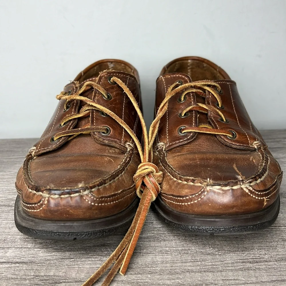 Mens Sebago Docksides Leather Boat Shoes size 8 1/2